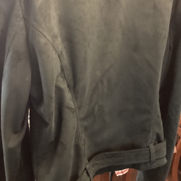 Green suede biker jacket size L - Picture 4 of 6